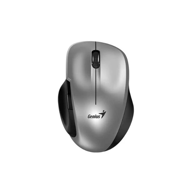 Mouse Inalámbrico Genius Ergo 8200S - 1200 DPI - 5 Botones - USB-C - 2.4GHz - Ergonómico - Plata 31030029404