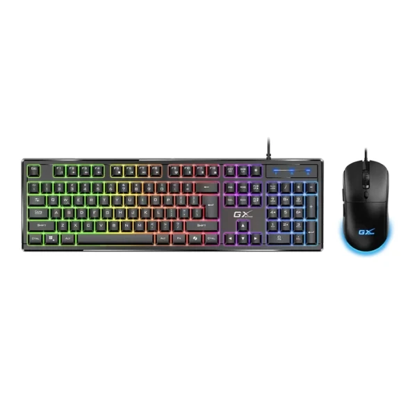 Combo Teclado Mouse Gaming Genius Scorpion KM-GX6 - 3200 DPI - 4 Botones - USB - RGB - Negro 31330010401