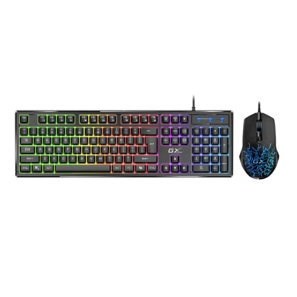 Combo Teclado Mouse Gaming Genius Scorpion KM-GX3 - 2400 DPI - 4 Botones - USB - RGB - Negro 31330011401