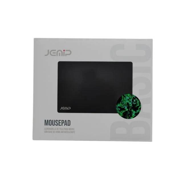 Mouse Pad Jemip Basic JP-MP01-VERDE - Almohadilla de Tela - Base Antideslizante - Verde Marciano