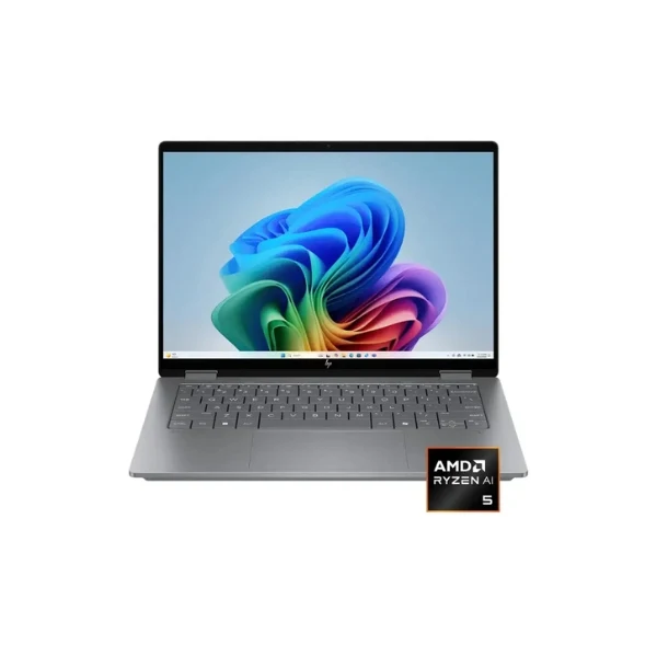 Laptop HP OmniBook X Flip 2 en 1 Touchscreen AMD Ryzen AI 5 300 Series 16GB RAM 512GB SSD 14" AMD Radeon 840M Meteor Silver