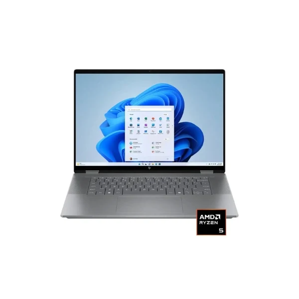 Laptop HP OmniBook X Flip 2 en 1 Touchscreen AMD Ryzen 5 Series 200 8GB RAM 512GB SSD 16" AMD Radeon 740M Meteor Silver