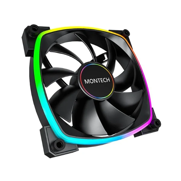 Fan Cooler Montech AX140 Hydro Dynamic Bearing 140mm - Negro - ARGB