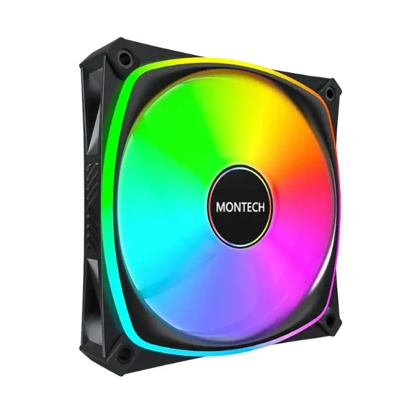 Fan Cooler Montech RX120 PRO RGB Rifle Bearing 120mm - Negro - RGB