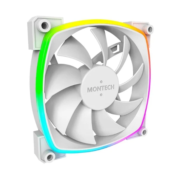 Fan Cooler Montech AX120 PRO Rifle Bearing 120mm - Blanco - RGB