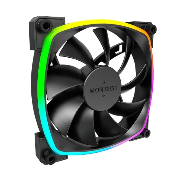 Fan Cooler Montech AX120 PRO Rifle Bearing 120mm - Negro - RGB