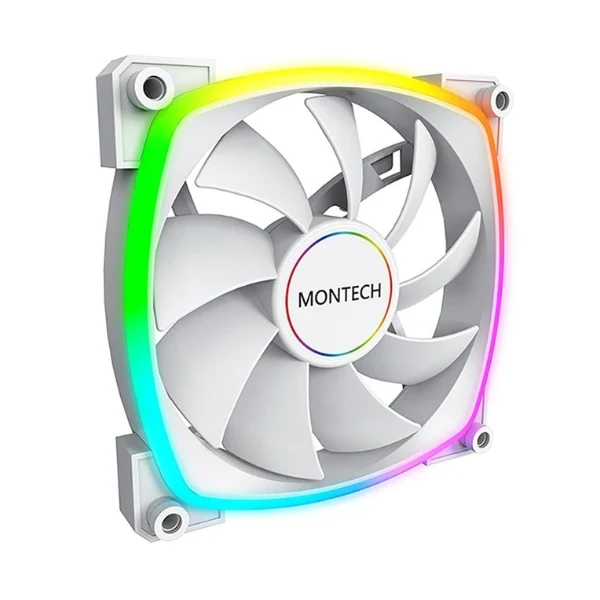 Fan Cooler Montech AX140 ARGB Hydro Dynamic Bearing 140mm - Blanco - ARGB