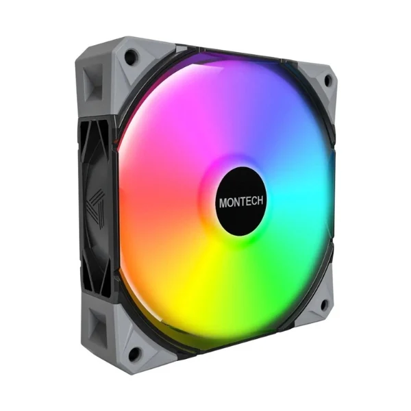 Fan Cooler Montech E28 ARGB Fluid Dynamic Bearing 120mm - Negro - ARGB