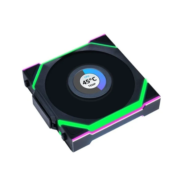 Fan Cooler Lian Li UNI FAN SL Wireless LCD Fluid Dynamic Bearing 120mm - Negro - RGB