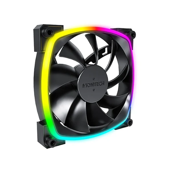 Fan Cooler Montech AX120 Rifle Dynamic Bearing 120mm - Negro - RGB - 3 Pack