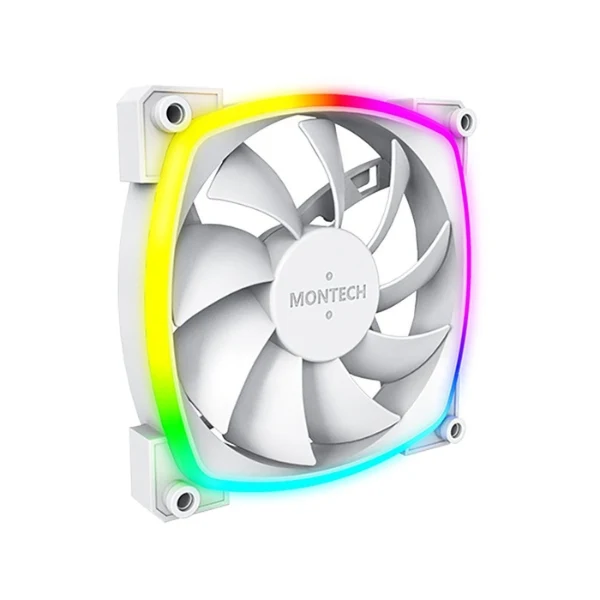 Fan Cooler Montech AX120 Rifle Dynamic Bearing 120mm - Blanco - RGB - 3 Pack