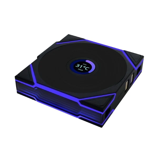 Fan Cooler Lian Li UNI FAN TL120 V2 LCD Reverse Blade Wireless Fluid Dynamic Bearing 120mm - Negro - RGB