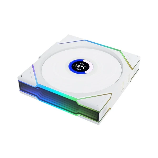 Fan Cooler Lian Li UNI FAN TL120 V2 LCD Wireless Fluid Dynamic Bearing 120mm - Blanco - RGB