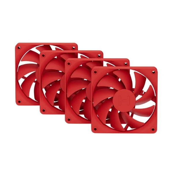 Fan Cooler HYTE Flow FA12 Fluid Dynamic Bearing 120mm - Rojo - 4 Pack