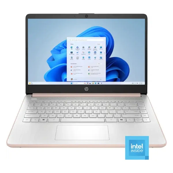 Laptop HP 14" HD Intel N150 128GB UFS 4GB RAM Windows 11 - 14-DQ6105DX - Pale Rose Gold