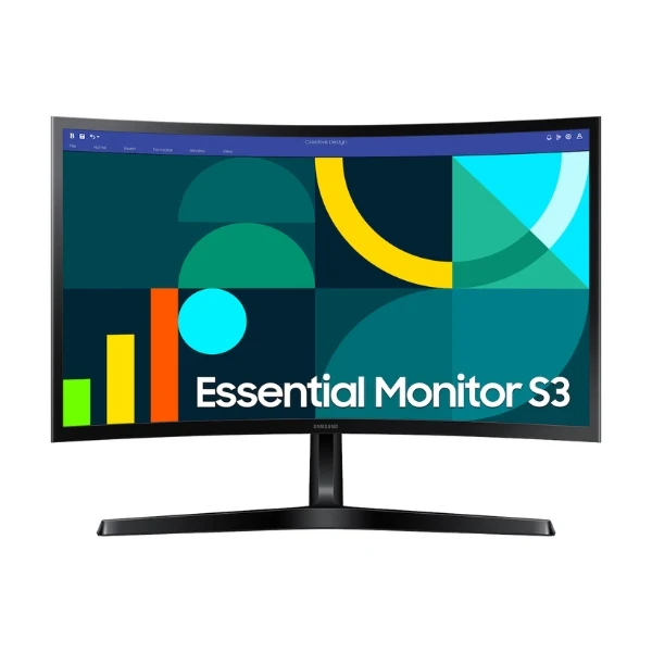 Monitor Samsung Essential Curvo 24" FHD 100Hz - Negro