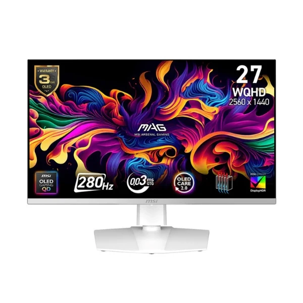 Monitor MSI MAG 272QPW QD-OLED X28 - 26,5" 2K QHD - (2560 x 1440) QD-OLED - 280 Hz