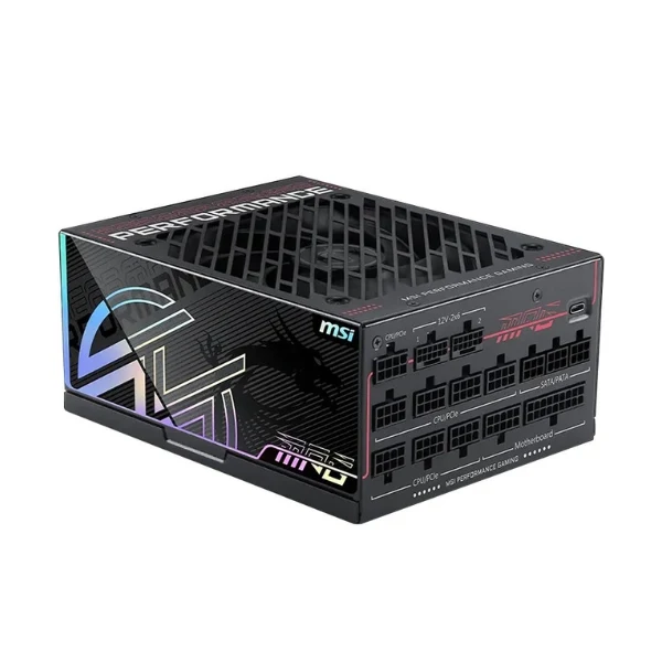 Fuente de Poder MSI MPG AI1300TS PCIE5 - 1300W - 80 PLUS Titanium - Modular - ATX