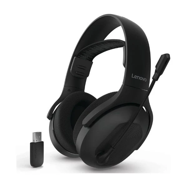 Auriculares Gaming Inalámbricos Lenovo Legion H410 – Bluetooth y 2.4 GHz – Negro/Morado – GXD1R34013