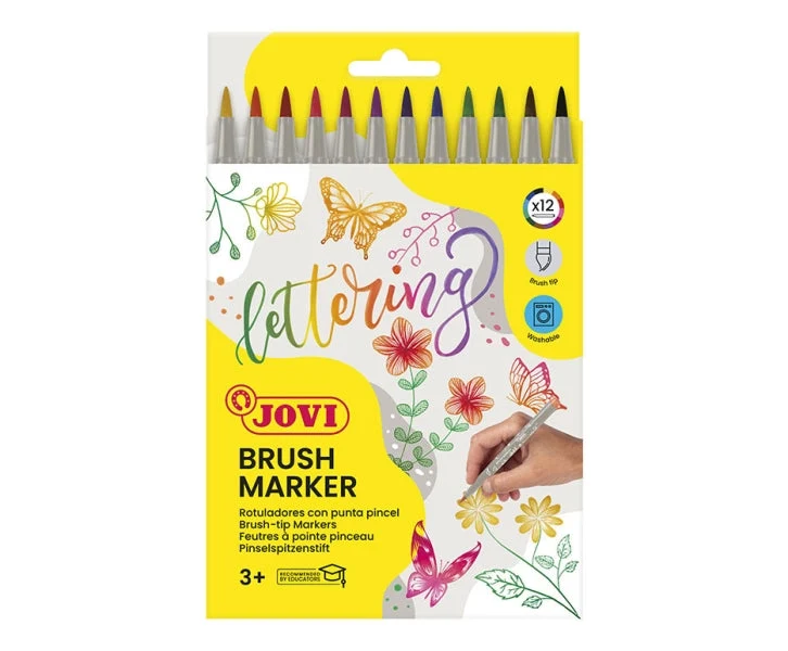 Jovi Brush Marker Rotuladores Punta Pincel 4.5mm - Punta Suave y Flexible - Trazos Finos