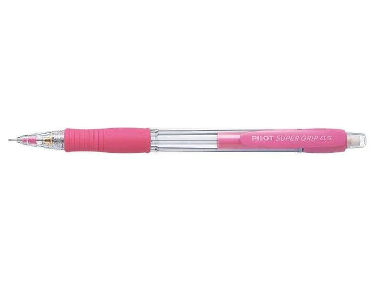 Pilot Portaminas SuperGrip H185 - Trazo 0.5mm - Mina HB - Cuerpo Rosa