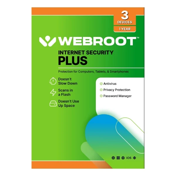Webroot Software Internet Security Plus - 3 User/1 Year - Seguridad en Internet