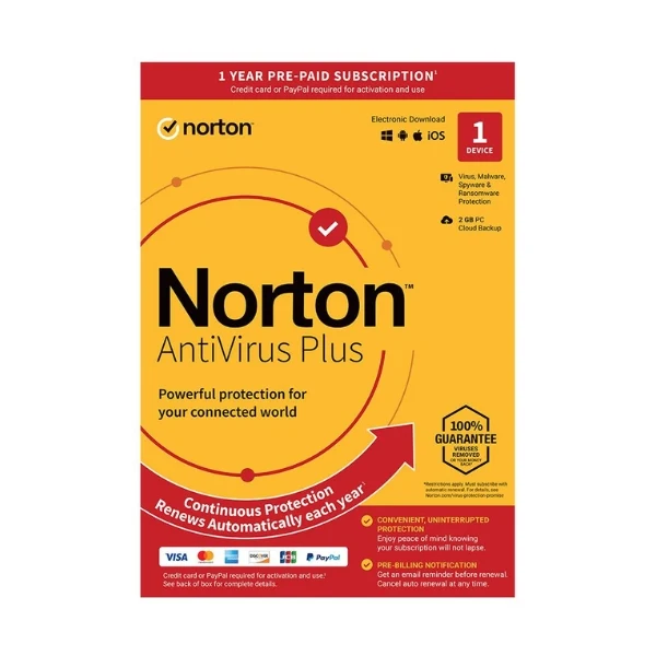 Norton Antivirus Plus - 1 Device - 1 Year Subscription - Antivirus