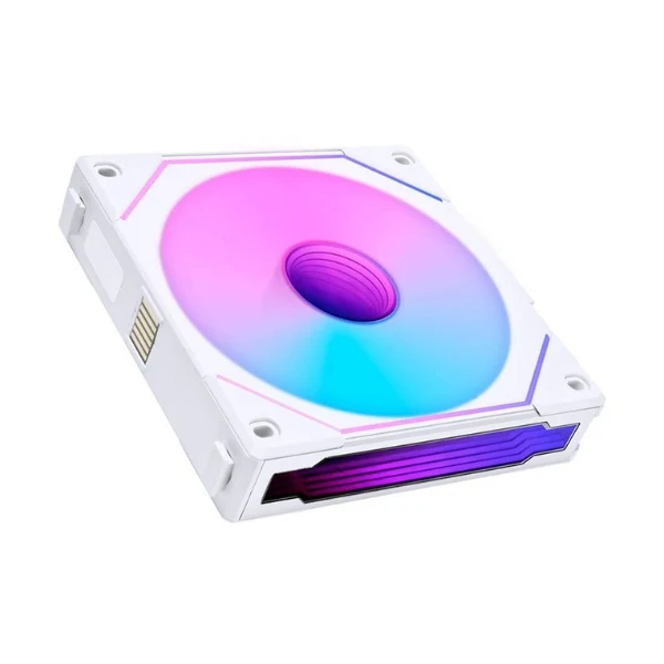 Fan Cooler Lian Li UNI FAN SL-INF LCD FLEX Reverse Blade Fluid Dynamic Bearing 120mm - Blanco - RGB