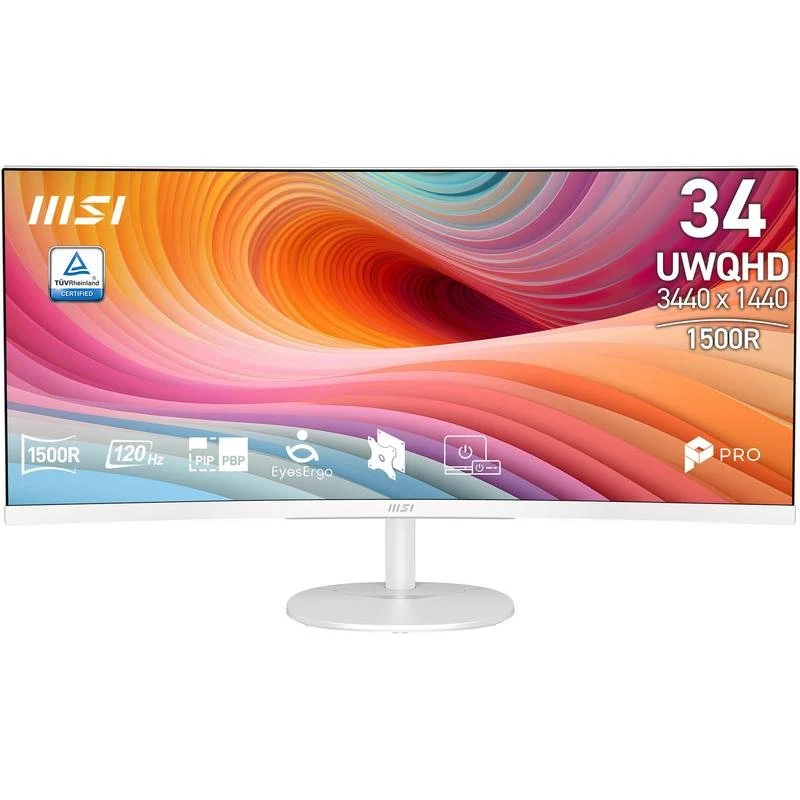 Monitor MSI PRO MP341CQW 34" UltraWide Quad HD 120Hz VA Curvo Blanco