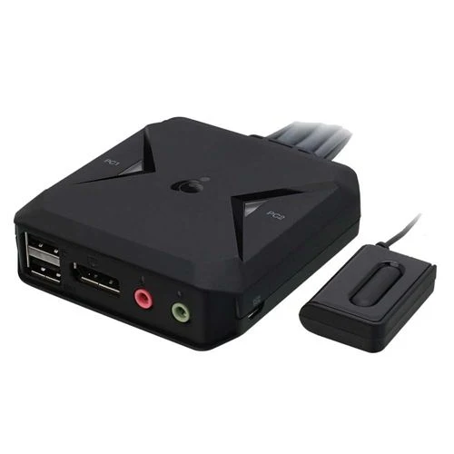 Switch de Red IOGear 2-Port USB DisplayPort Cable KVM Switch