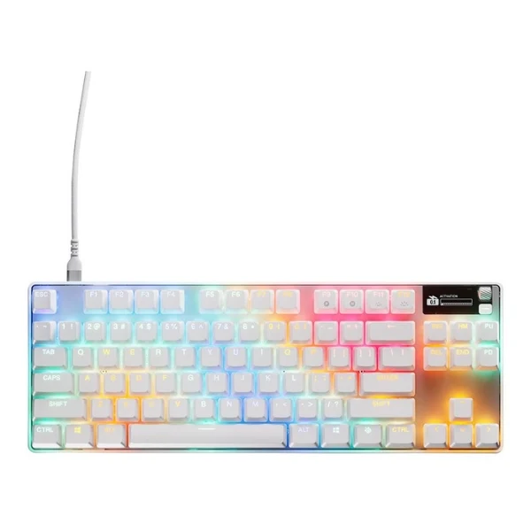 Teclado Gaming Magnético SteelSeries Apex Pro TKL Gen 3 Blanco Hall Effect