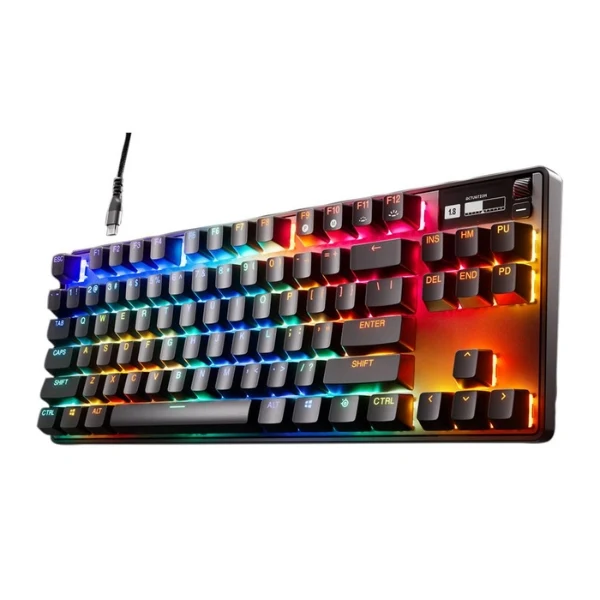 SteelSeries Apex Pro TKL Wired Gen 3; Omnipoint 3.0 Adjustable HyperMagnetic Switches; Hall Effect Sensors; Triple Layer Sound Dampening Foam; OLED Display
