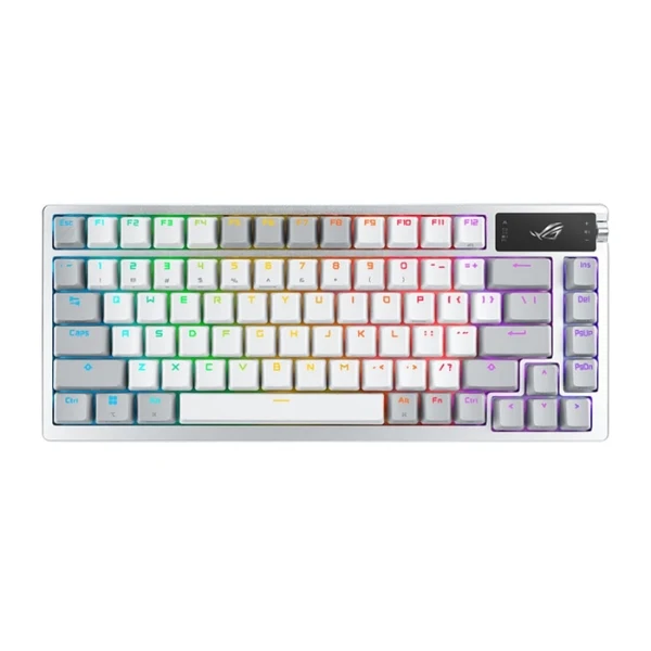 Teclado Mecanico Gaming Inalambrico ASUS ROG Azoth 75%, Blanco Moonlight