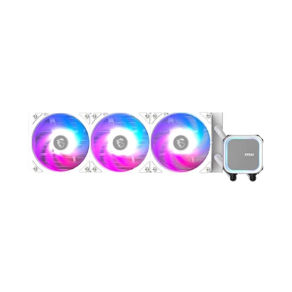 Enfriador Líquido MSI MAG CORELIQUID A13 RGB 360mm All in One – Blanco