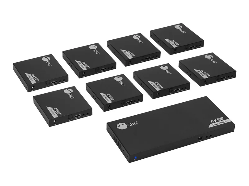 Conmutador AV SIIG 1x8 HDMI Splitter Over Cat6/7 Extender