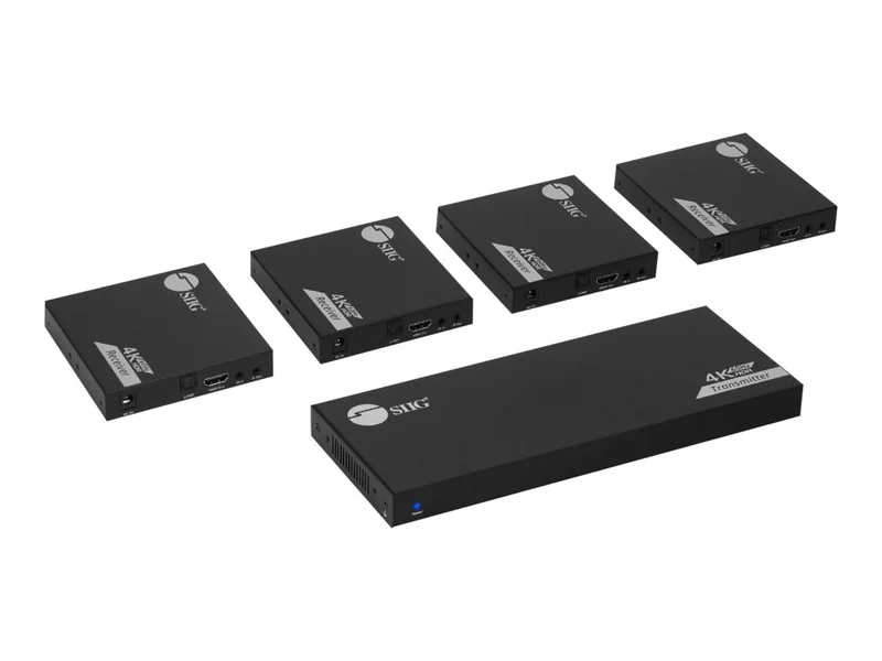 Conmutador AV SIIG 1x4 HDMI Splitter Over Cat6/7 Extender