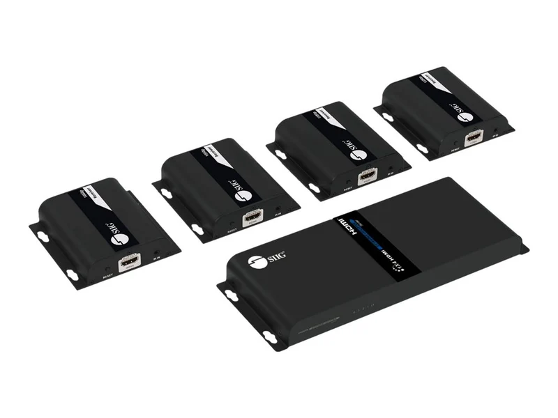 Conmutador AV SIIG 1x4 1080p HDMI Splitter HDbitT over IP Extender Kit