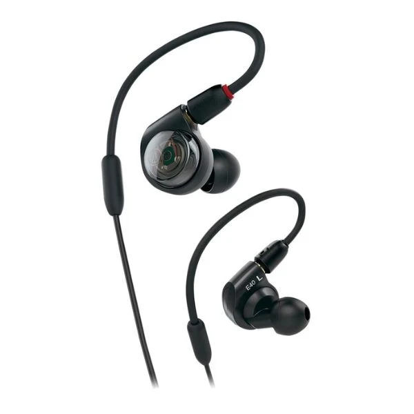 Audífono Audio-Technica ATH-E40 Professional In-Ear Monitor Earbuds - Negro - ATH-E40