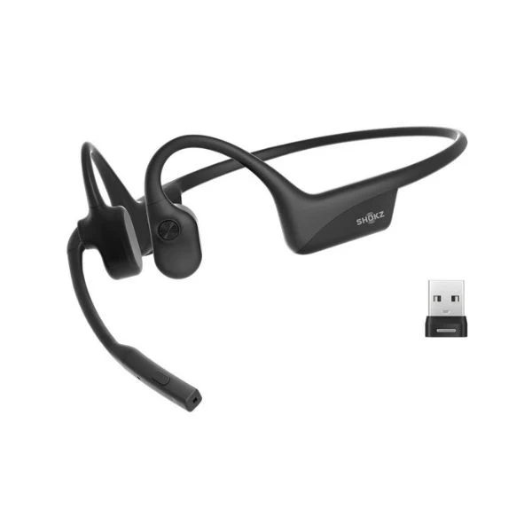 Audífonos Shokz OpenComm2 UC Bone Conduction Bluetooth - Negro - C120-AC-BK-US