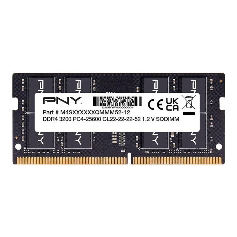 Memoria RAM PNY Performance 8GB DDR4-3200 SO-DIMM - PC4-25600 CL22 - MN8GSD43200-TB