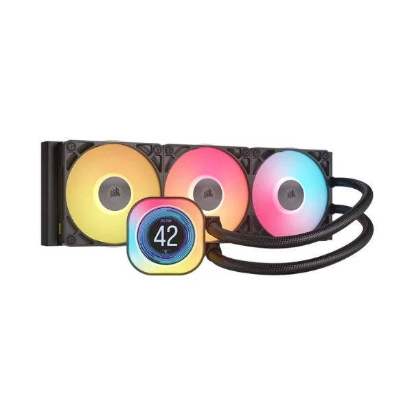 Enfriador Líquido Corsair iCUE LINK RGB TITAN 360 RX LCD 360mm All in One – Negro