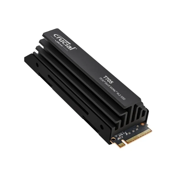 Disco Duro SSD Crucial T705 1TB Micron 232L TLC NAND PCIe Gen 5 x4 NVMe M.2 with Heatsink