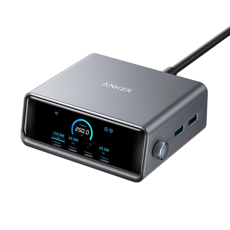 Cargador Anker Prime 250W GaN 6 Puertos