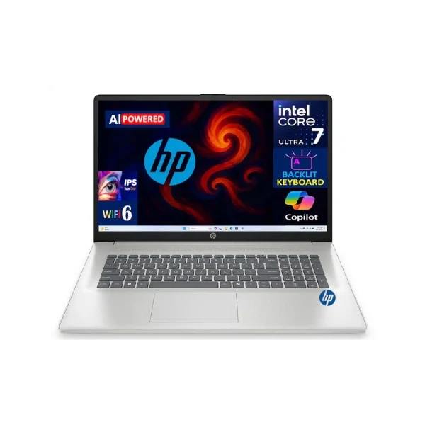 Laptop HP 17 Intel Core Ultra 7 255U 64GB RAM 4TB SSD 17.3" Intel Graphics Win 11 Pro - Natural Silver