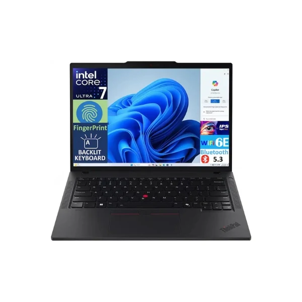 Notebook Lenovo ThinkPad T14 Gen 5 Intel Core Ultra 7 155U 64GB RAM 2TB SSD 14" Intel Graphics Win 11 Pro - Black