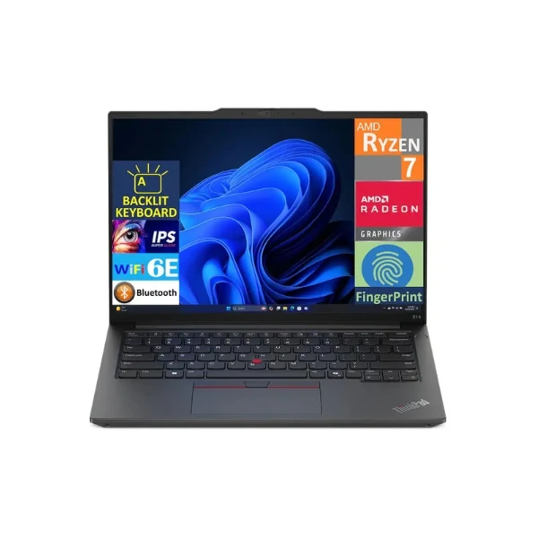 Lenovo ThinkPad E14 G6 AMD Ryzen 7 7735U 64GB RAM 4TB SSD 14" AMD Radeon Win 11 Pro - Black