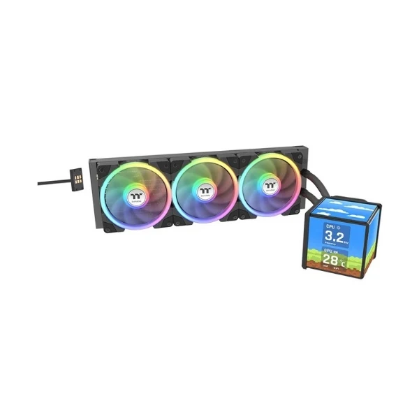 Enfriador Líquido Thermaltake MINECUBE 360 Ultra ARGB 360mm All in One – Negro