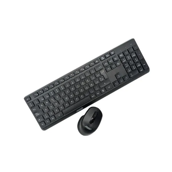 Combo Teclado y Mouse Inalámbrico JEMIP Avant Garde 1600 DPI USB Español Negro – JP-058107E-887KB