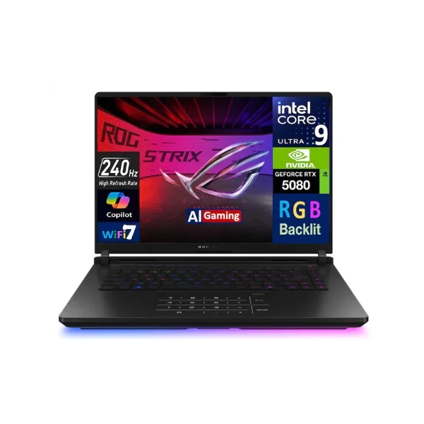 Laptop ASUS ROG Strix G635LW-XS97 Intel Core Ultra 9 275HX 32GB RAM 2TB SSD 16" NVIDIA GeForce RTX 5080 Win 11 Pro - Off Black