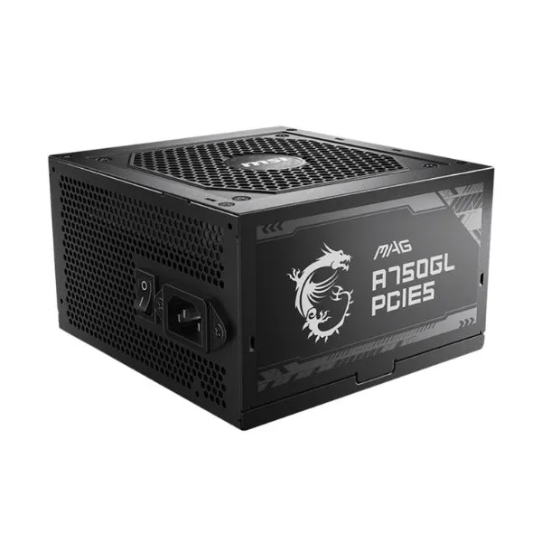 Fuente de Poder MSI MAG A750GL PCIE5 - 750W - 80 PLUS Gold - Modular - ATX